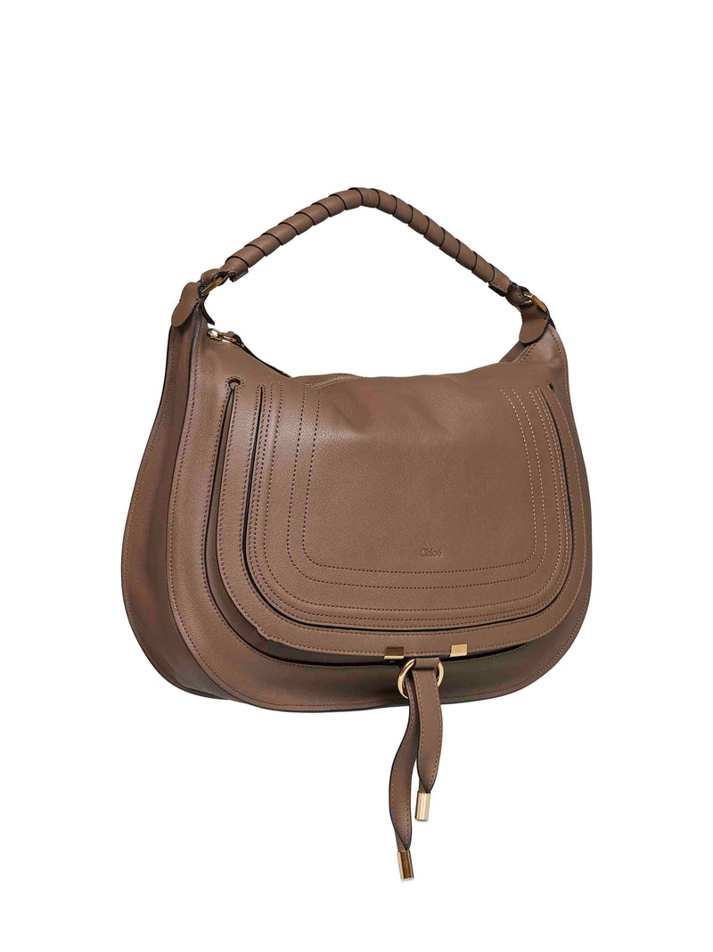 Chloé Marcie Shoulder Bag — Brown Calf Leather