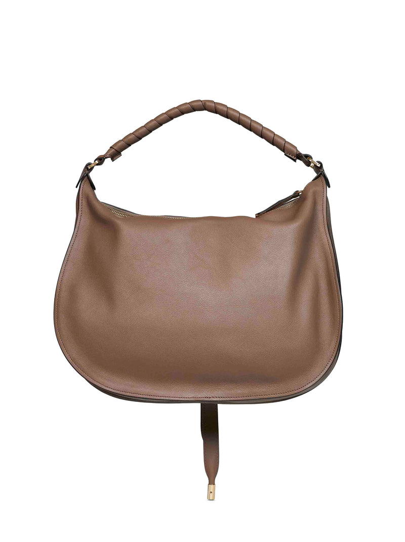 Chloé Marcie Shoulder Bag — Brown Calf Leather