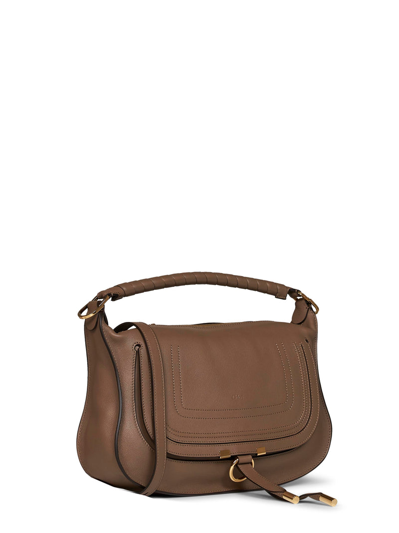 Chloé Marcie Shoulder Bag — Brown Calf Leather