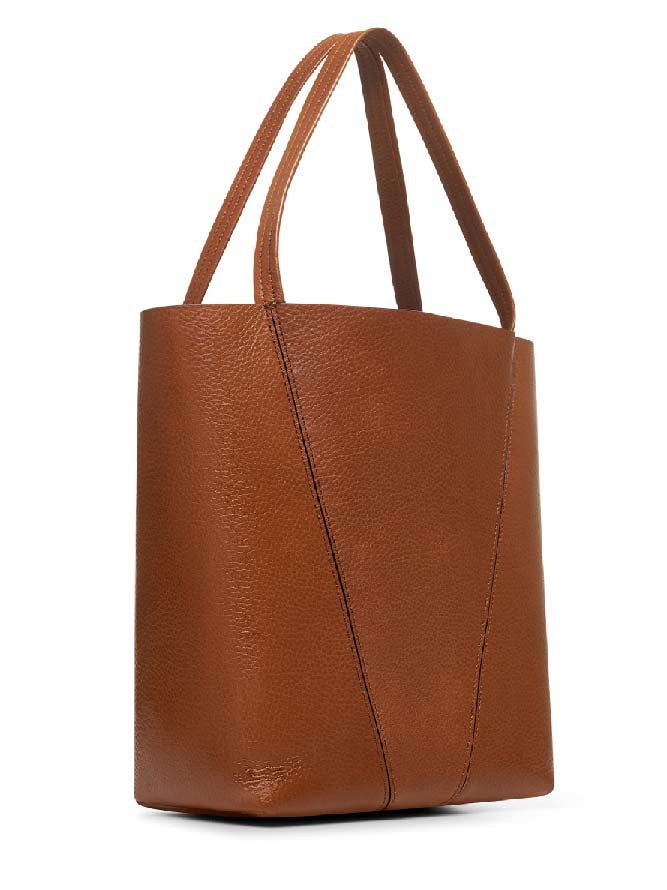 Chloé Spin Shoulder Bag — Brown Calf Leather