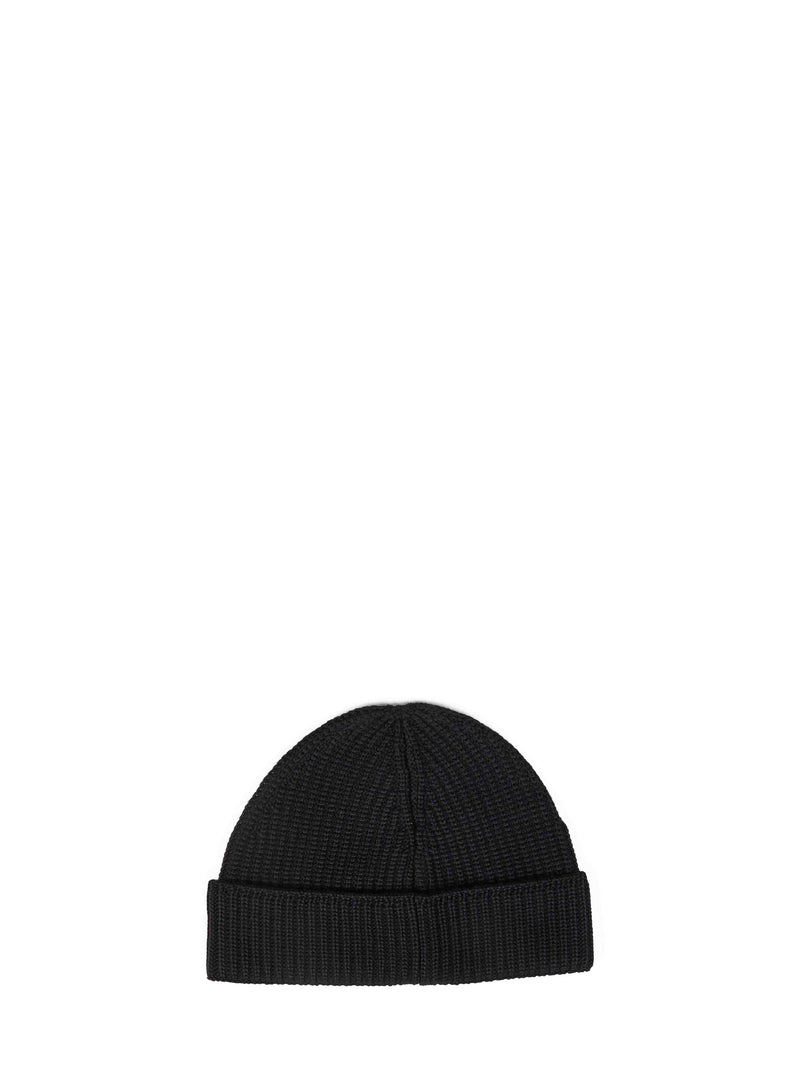C.p. Company Mac137a005509a999 Extra-Fine Merino Wool Beanie — Black Beanies