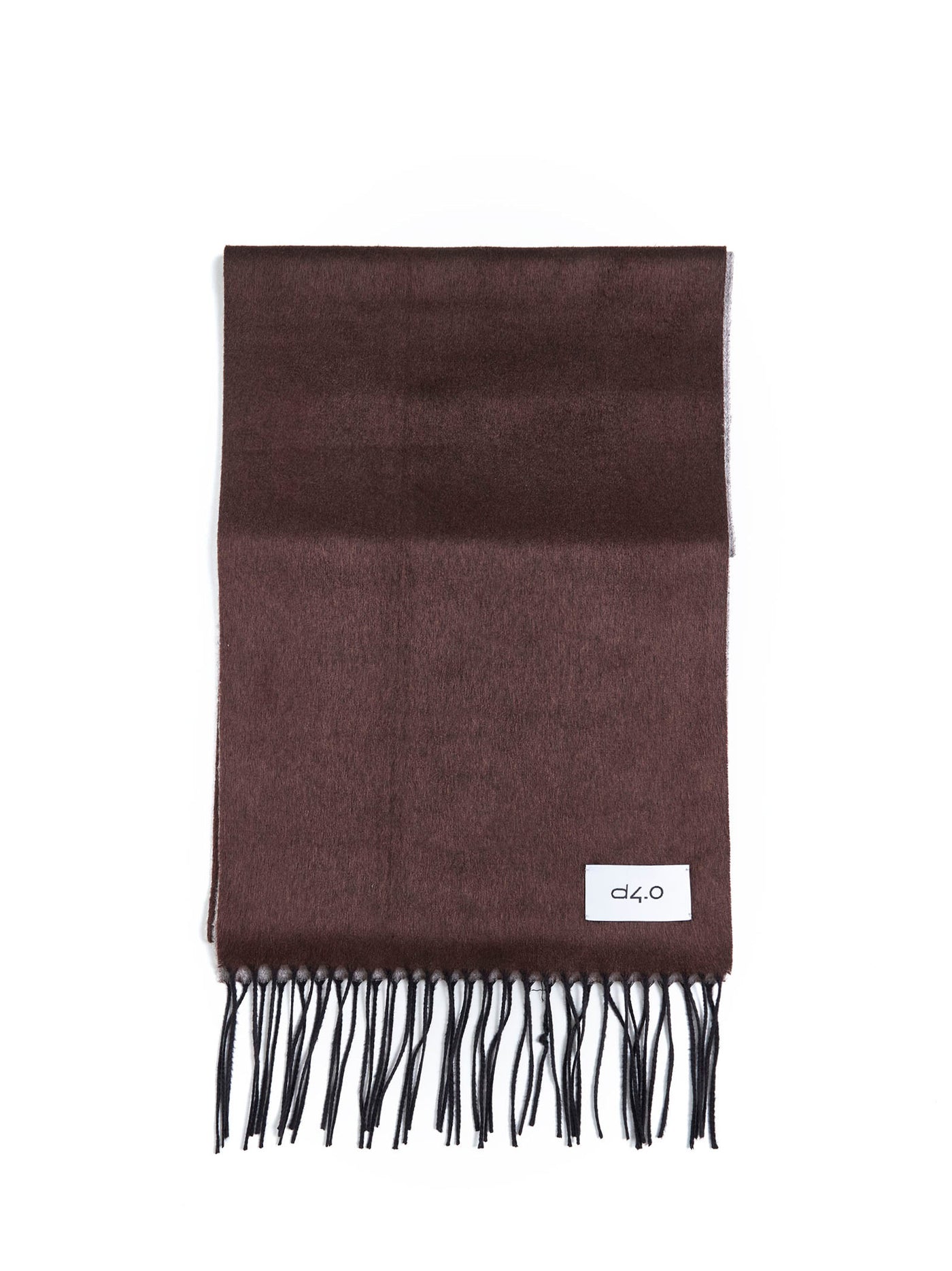 D 4.0 Fringed Silk-Cashmere Scarf — Brown Scarfs