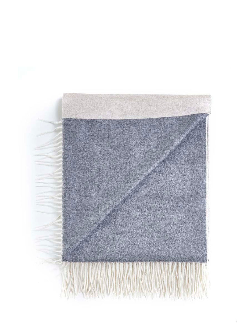 D 4.0 Cashmere-Silk Blend Scarf — Gray Silk / Cashmere Scarfs