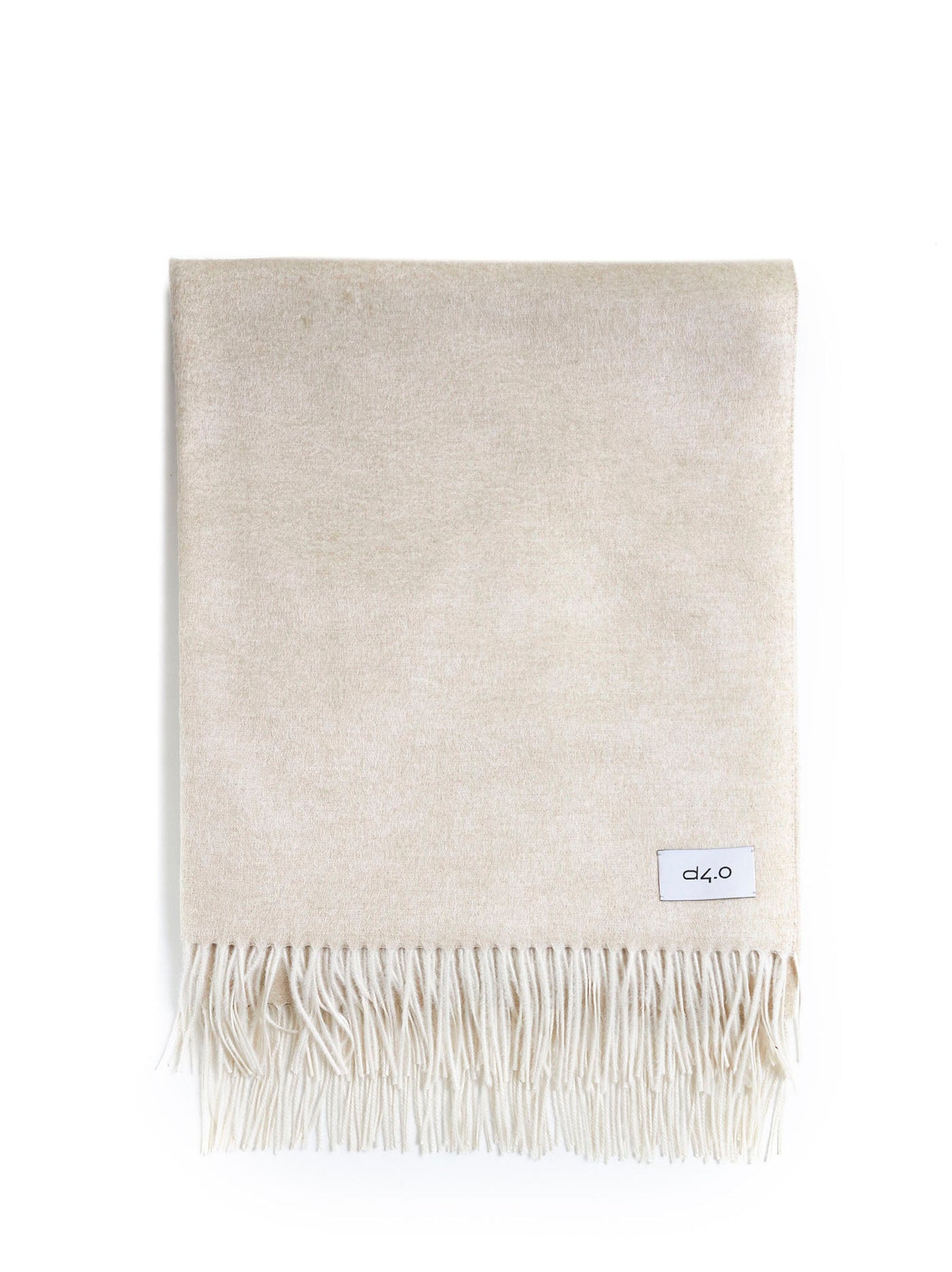 D 4.0 Fringed Cashmere-Silk Scarf — Beige Cashmere / Silk Scarfs