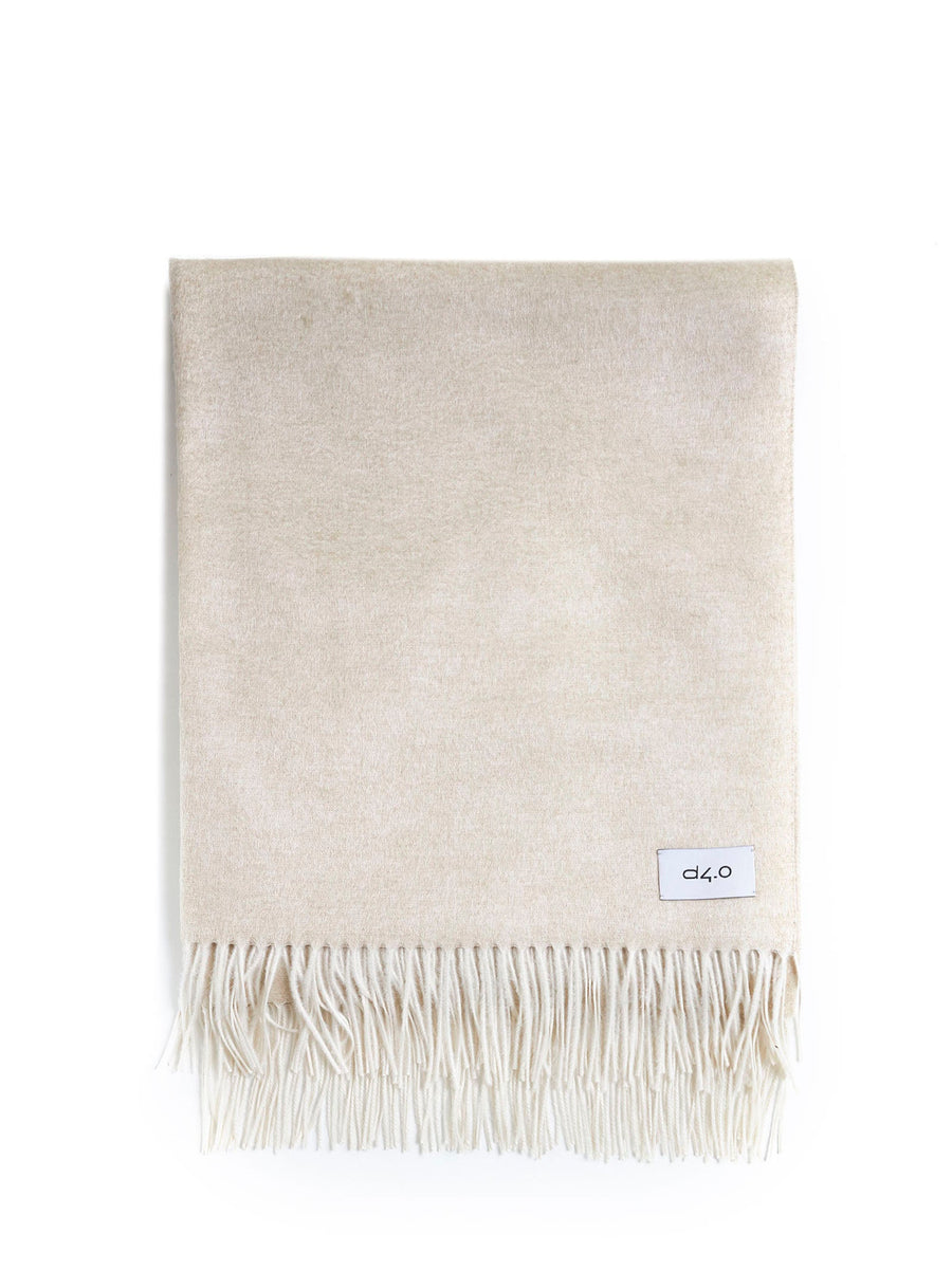 D 4.0 Fringed Cashmere-Silk Scarf — Beige Cashmere / Silk Scarfs