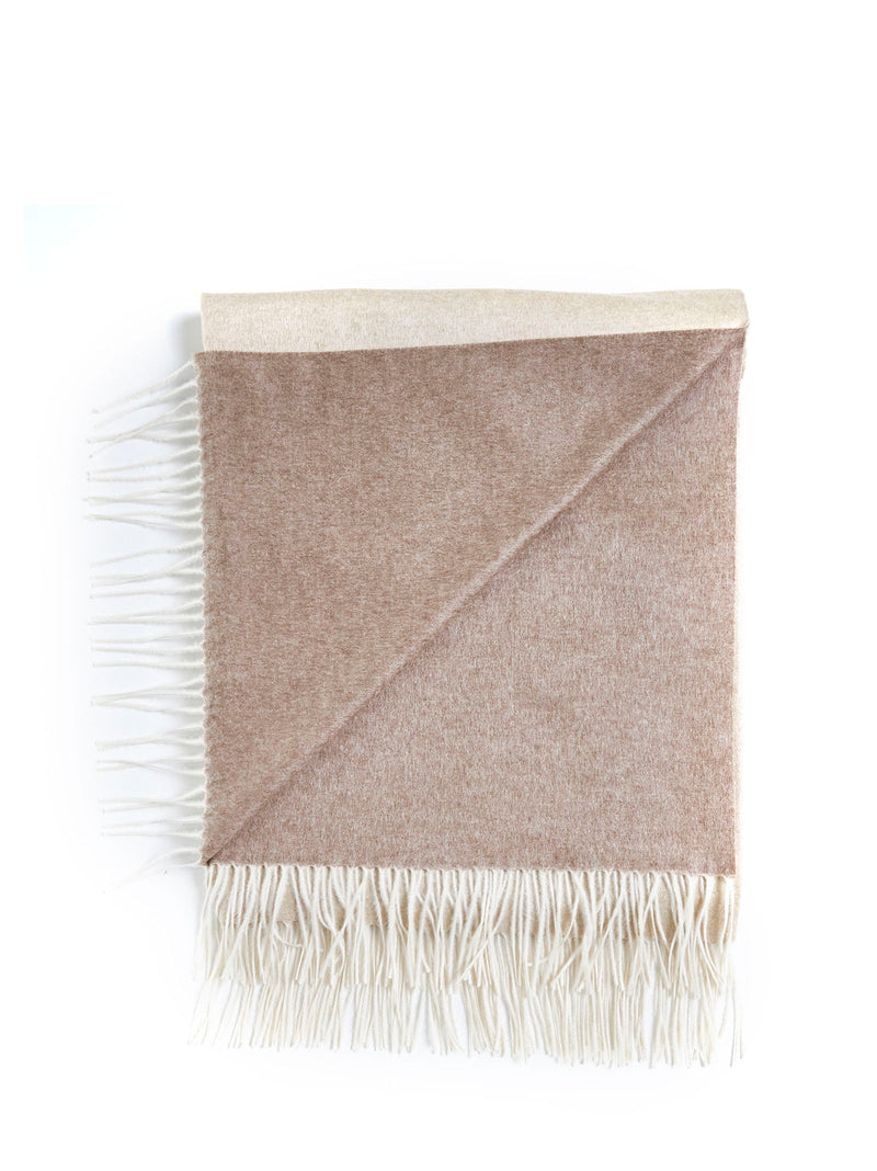 D 4.0 Fringed Cashmere-Silk Scarf — Beige Cashmere / Silk Scarfs