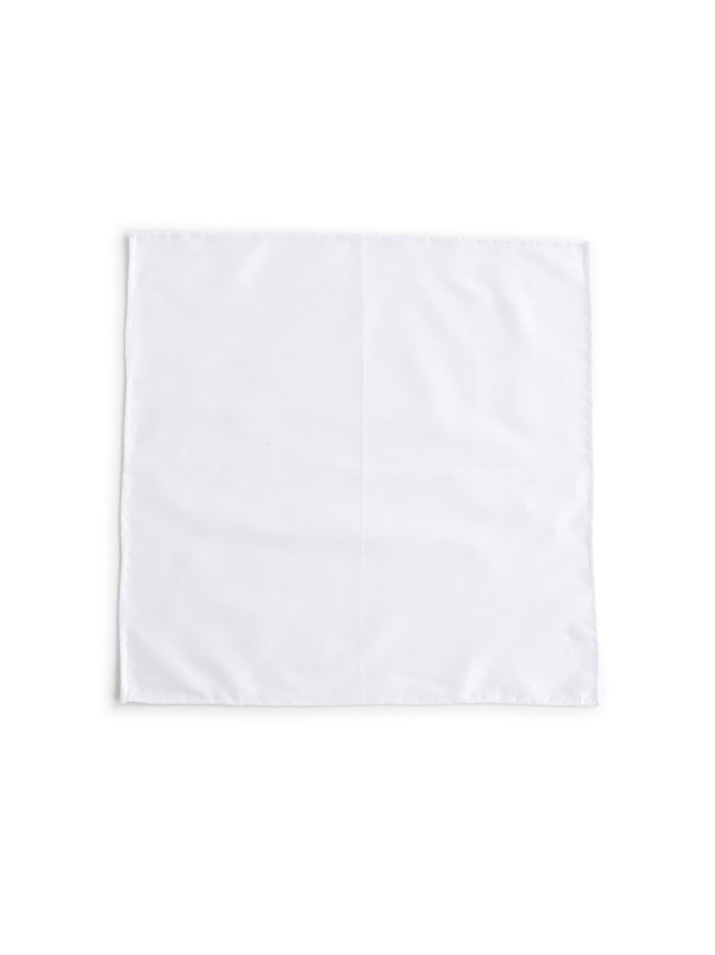 D 4.0 Cotton Pocket Square — White Accessory