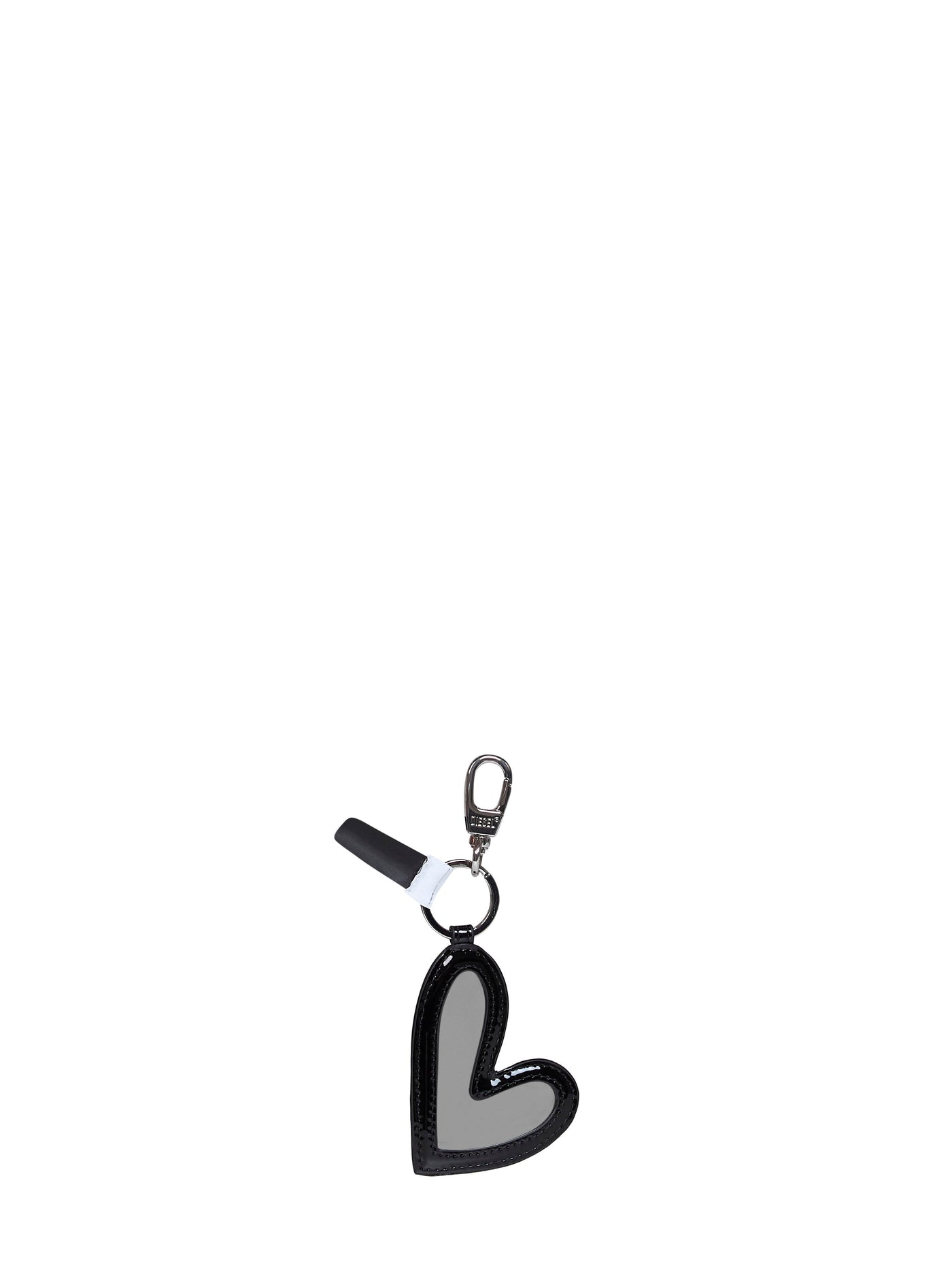 Diesel Heart-Shaped Key Case — Black Polyurethane Keychains
