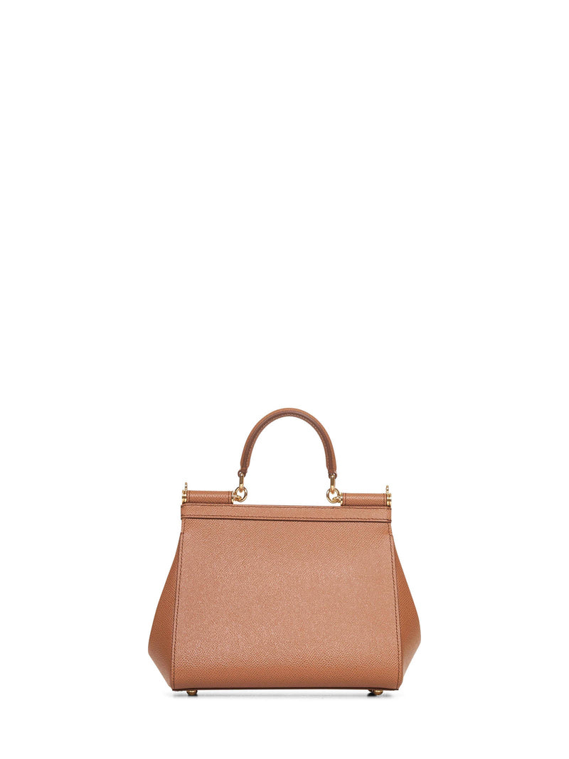 Dolce & Gabbana Top Handle Bag — Beige Calfskin Leather