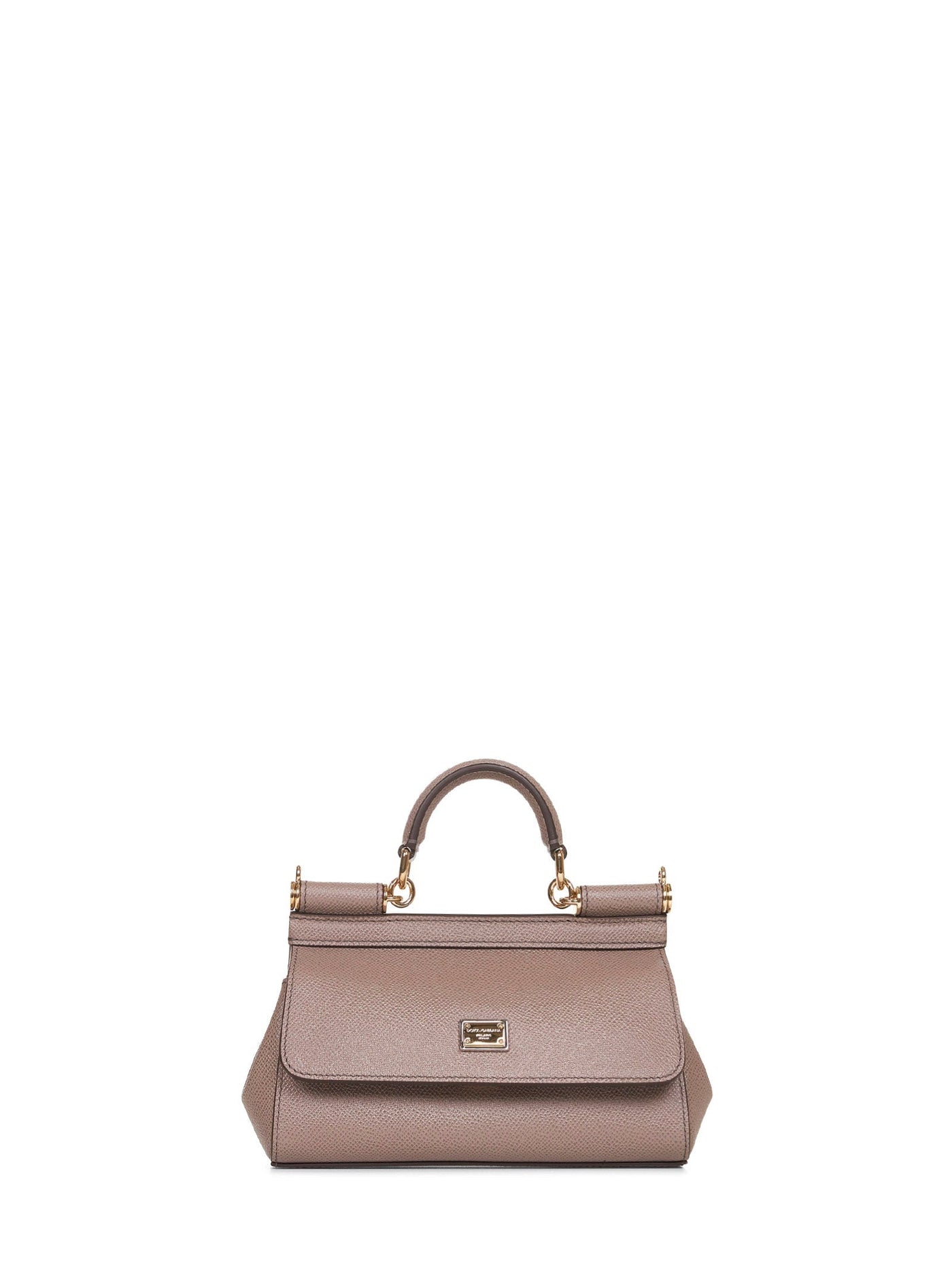 Dolce & Gabbana Sicily Top Handle Bag — Brown Calf Leather