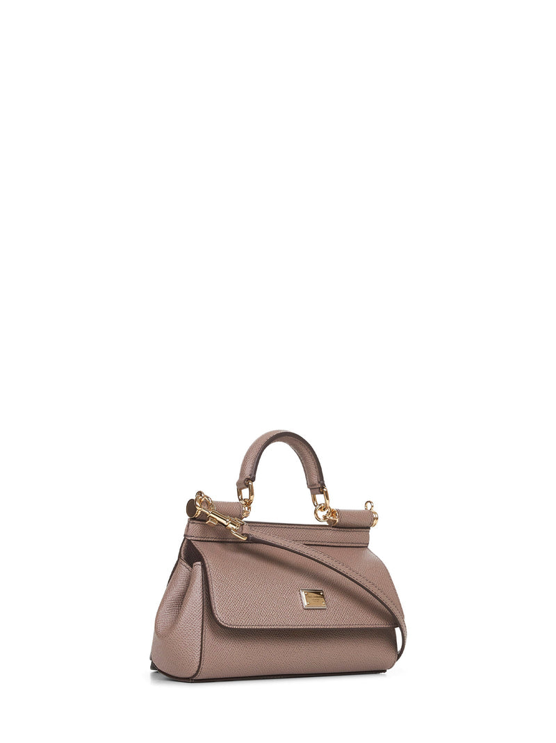 Dolce & Gabbana Sicily Top Handle Bag — Brown Calf Leather