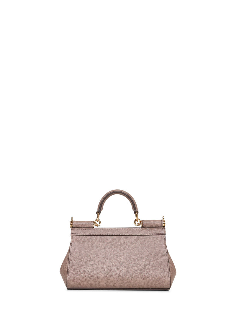 Dolce & Gabbana Sicily Top Handle Bag — Brown Calf Leather