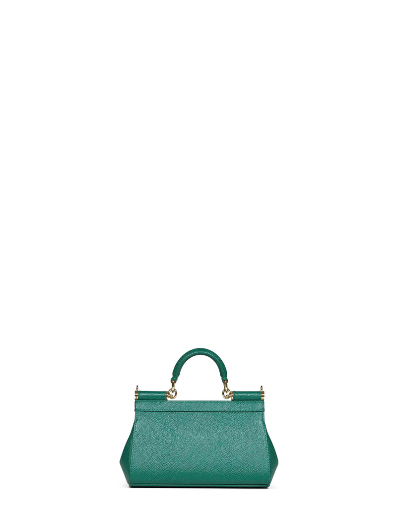Dolce & Gabbana Sicily Top Handle Bag — Green Calf Leather