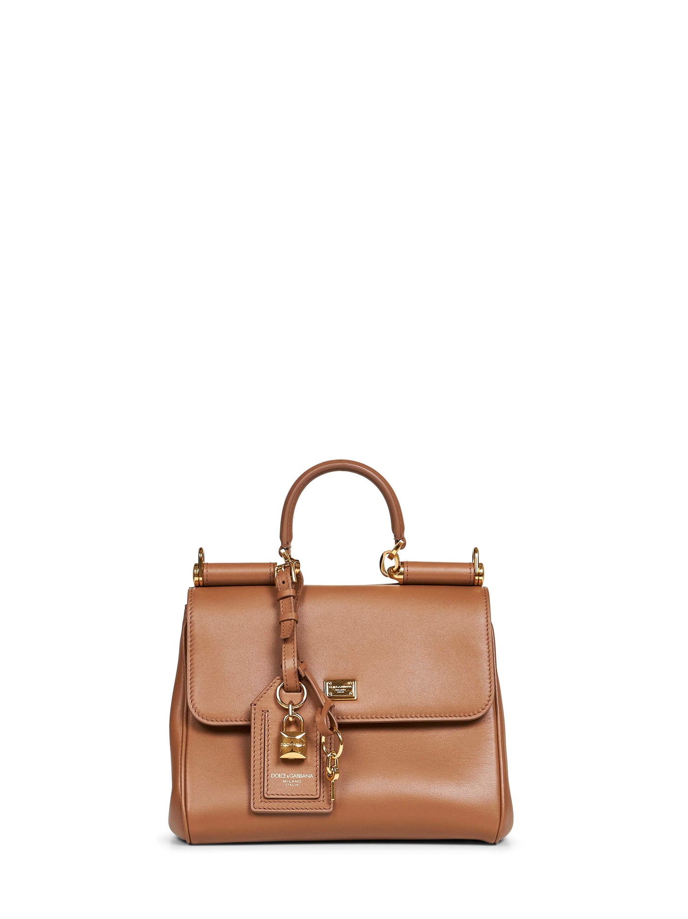 Dolce & Gabbana Top Handle Bag — Camel Calf Leather