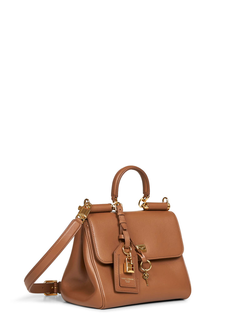 Dolce & Gabbana Top Handle Bag — Camel Calf Leather