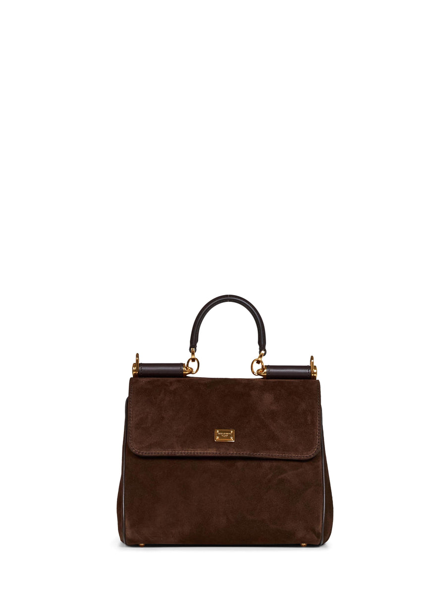Dolce & Gabbana My Sicily Top Handle Bag — Brown Calf Leather