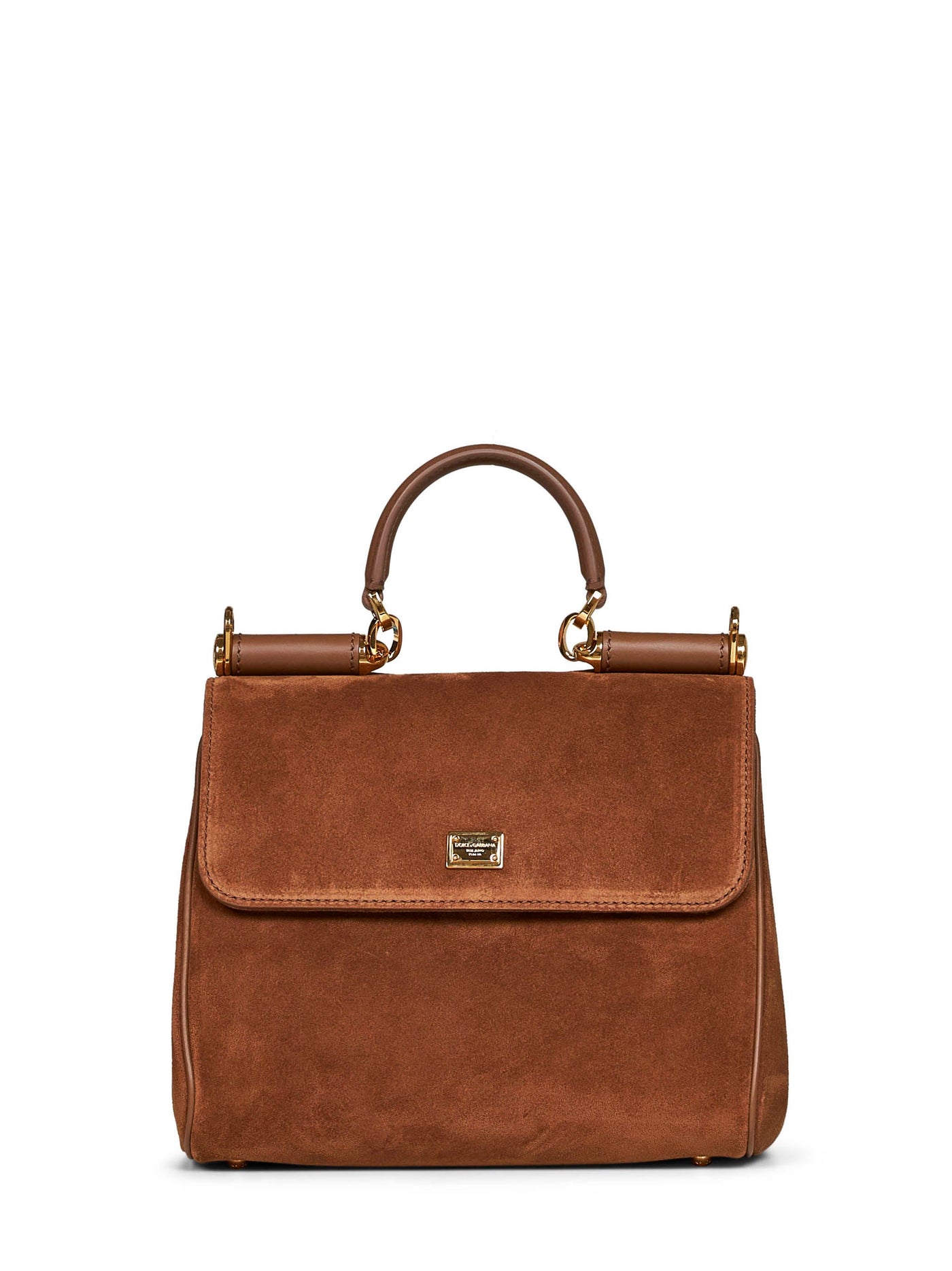 Dolce & Gabbana Top Handle Bag — Camel Calf Leather