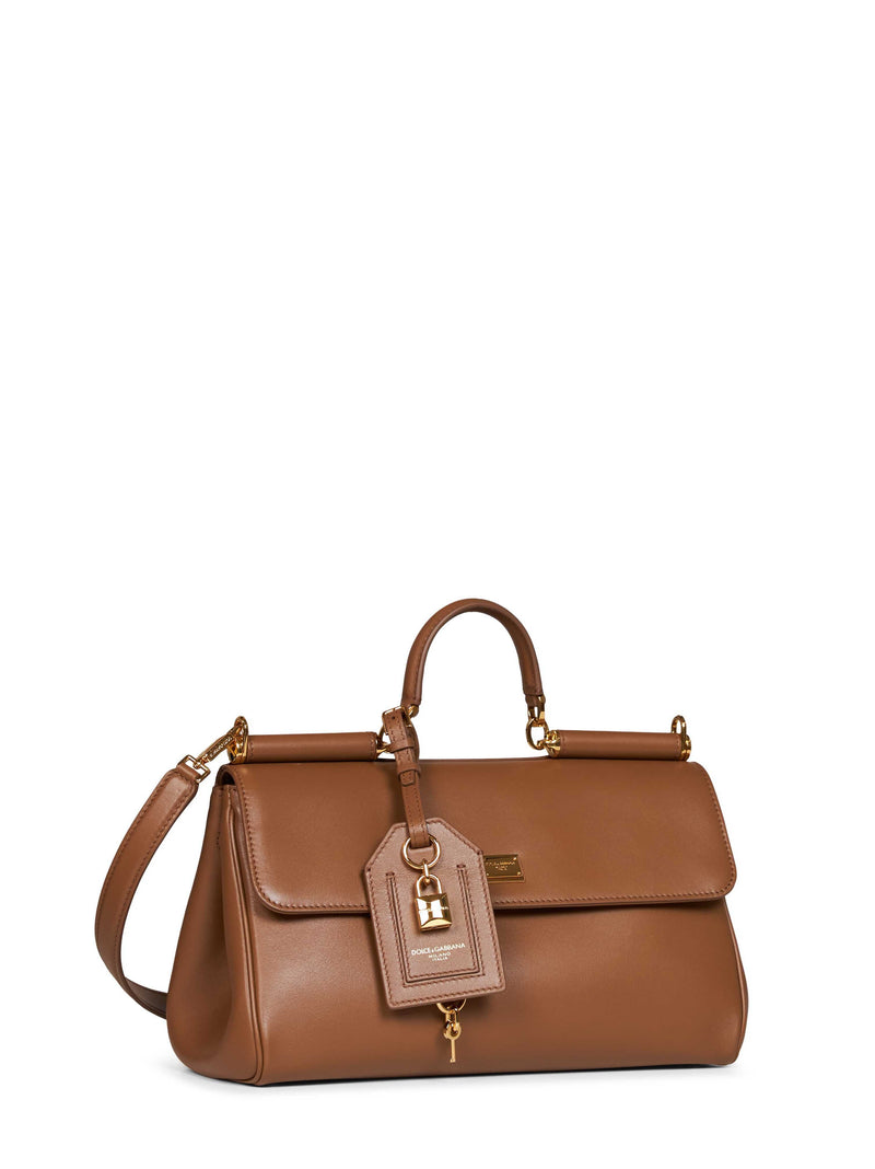 Dolce & Gabbana Shoulder Bag — Brown Calf Leather