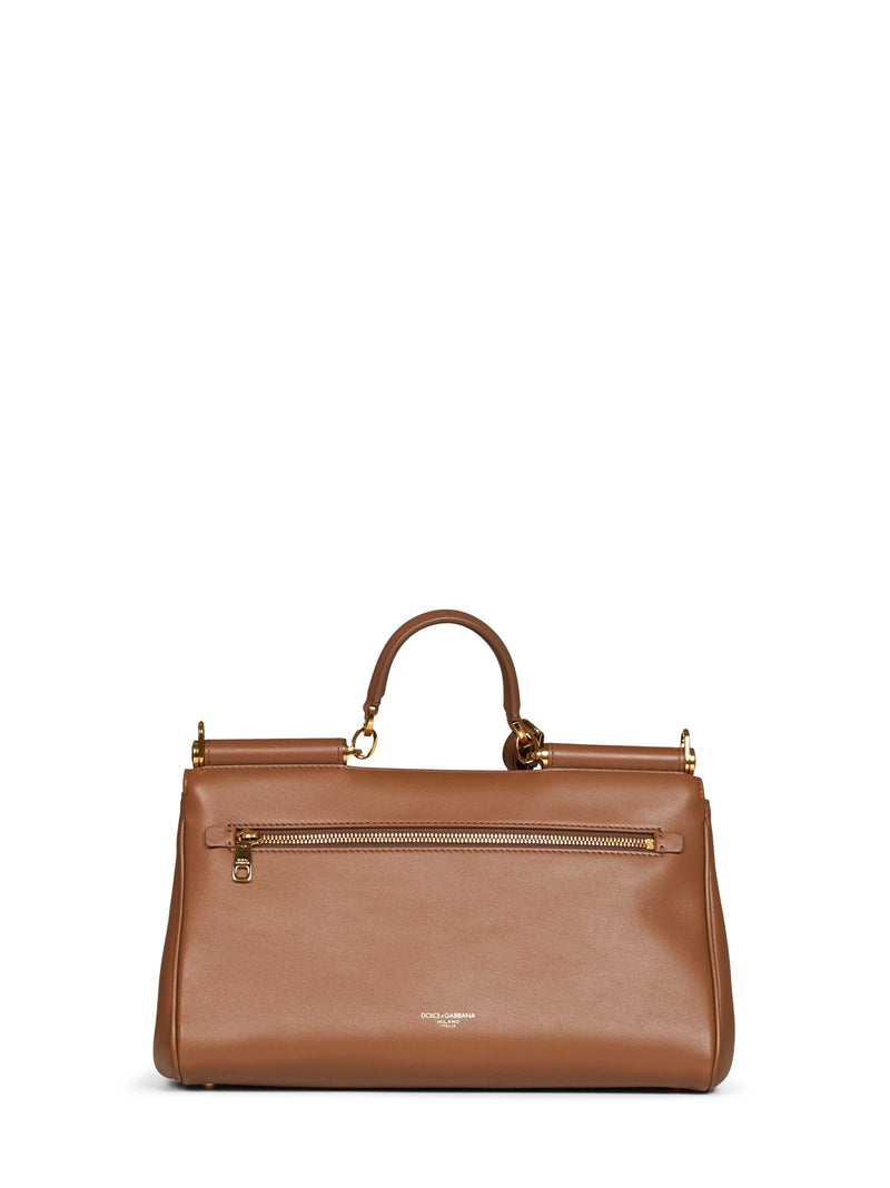 Dolce & Gabbana Shoulder Bag — Brown Calf Leather