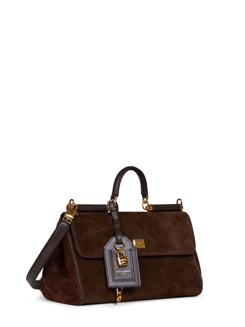Dolce & Gabbana Top Handle Bag — Brown Calf Leather