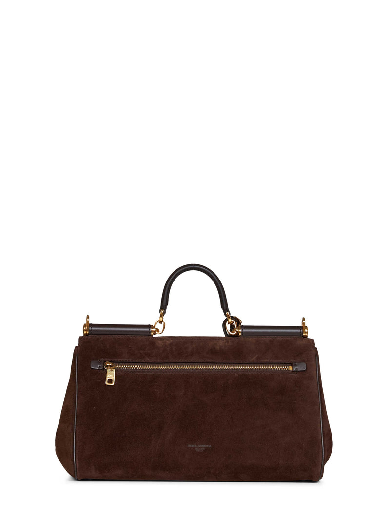 Dolce & Gabbana Top Handle Bag — Brown Calf Leather