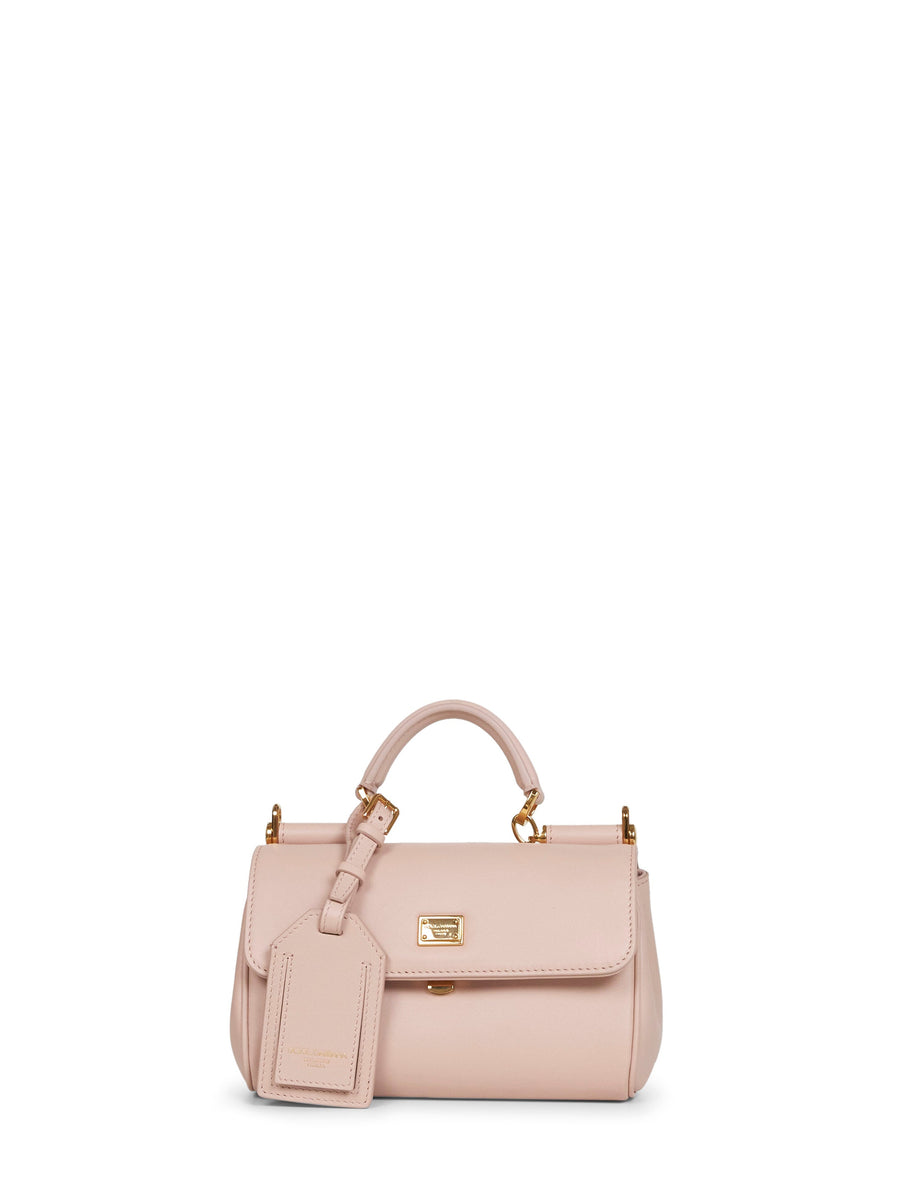 Dolce & Gabbana My Sicily Top Handle Bag — Pink Calf Leather