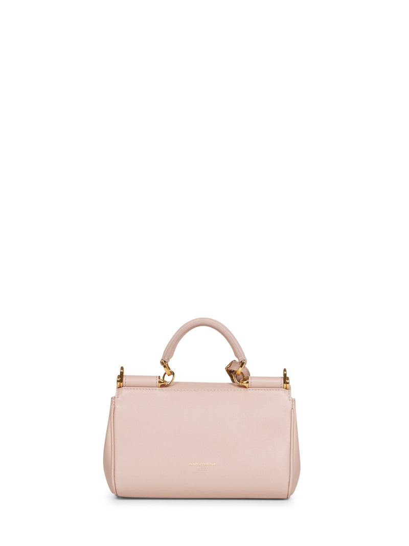 Dolce & Gabbana My Sicily Top Handle Bag — Pink Calf Leather