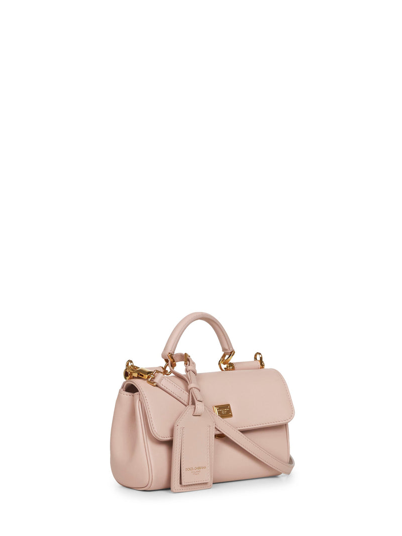 Dolce & Gabbana My Sicily Top Handle Bag — Pink Calf Leather