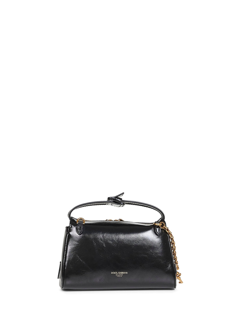 Dolce & Gabbana Vittoria Shoulder Bag — Black Calf Leather