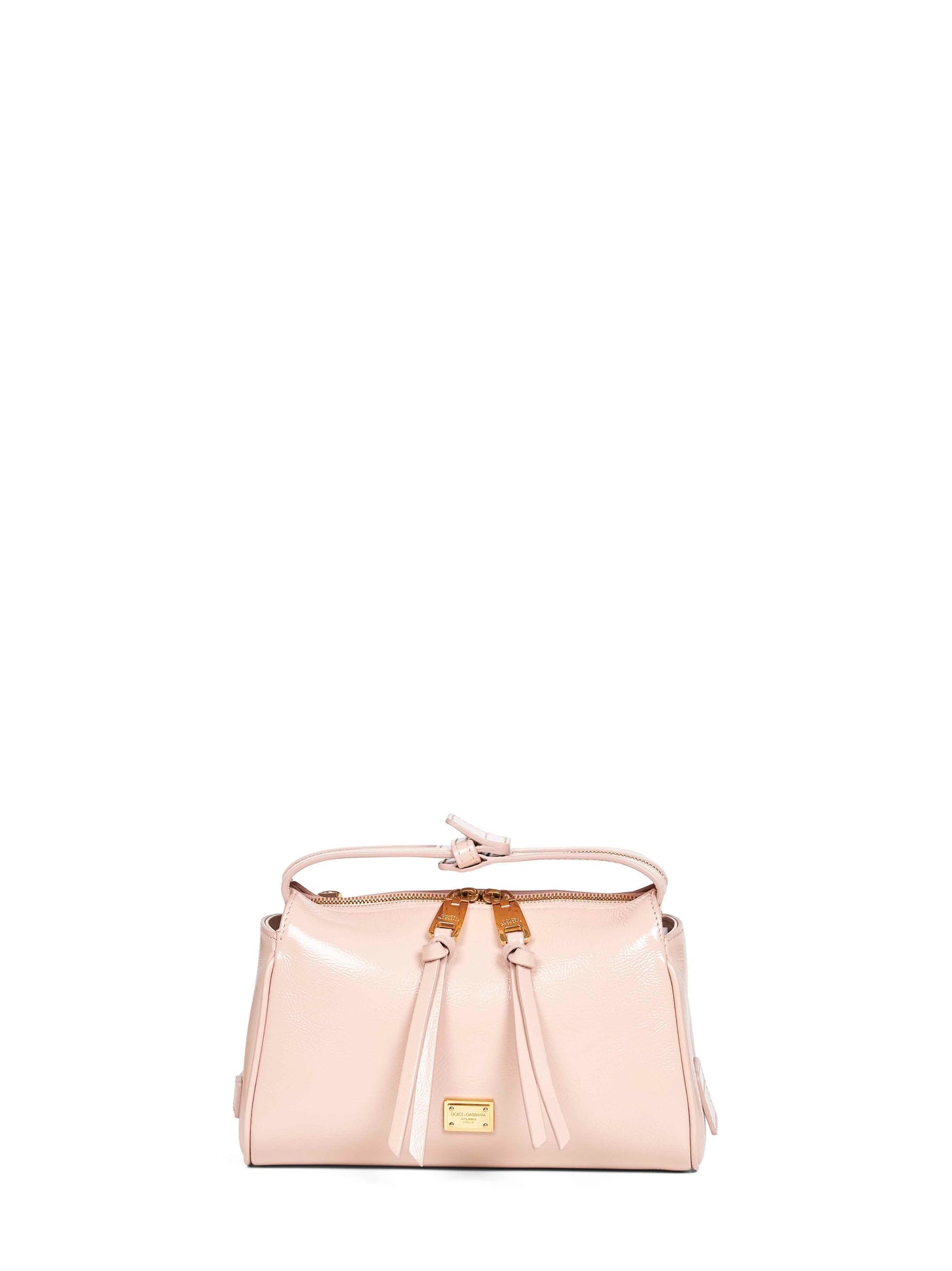 Dolce & Gabbana Vittoria Top Handle Bag — Pink Calf Leather