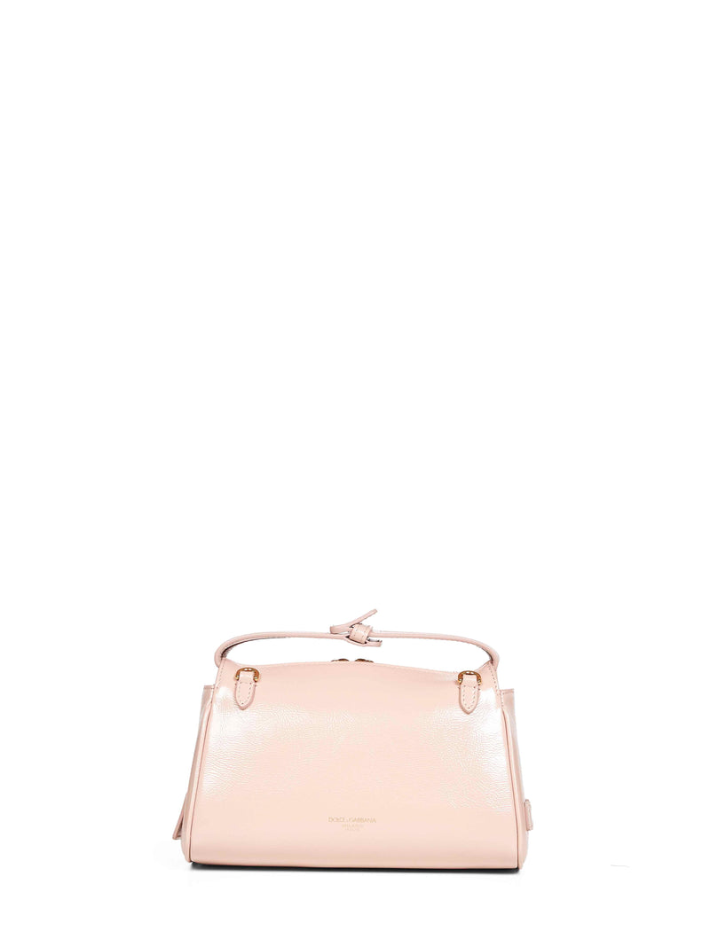 Dolce & Gabbana Vittoria Top Handle Bag — Pink Calf Leather