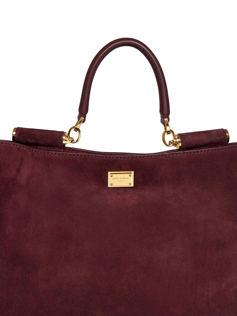 Dolce & Gabbana Vittoria Shoulder Bag — Red Calf Leather