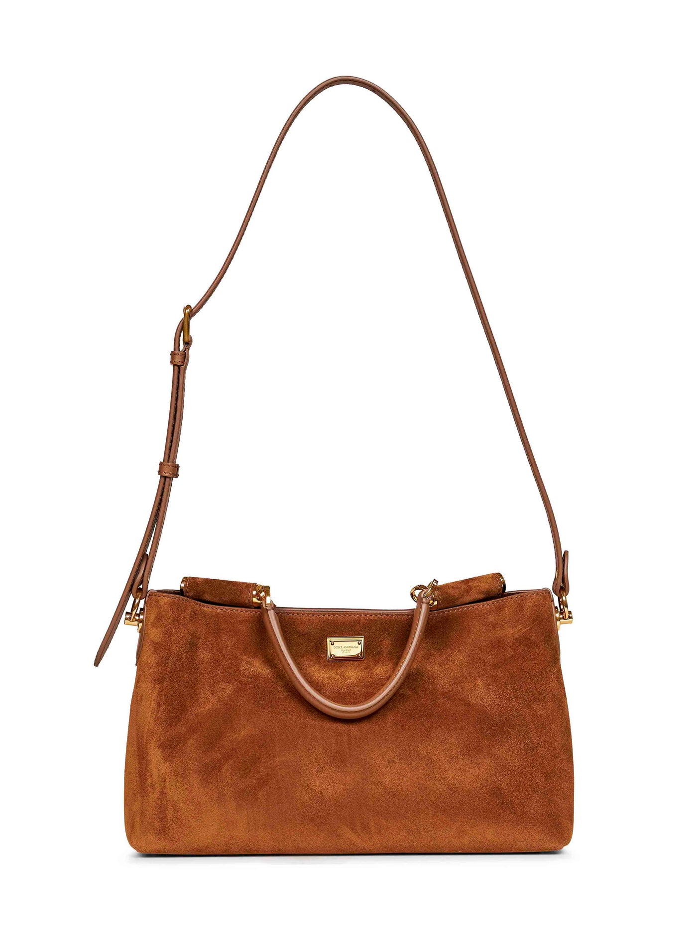 Dolce & Gabbana Vittoria Shoulder Bag — Camel Calf Leather