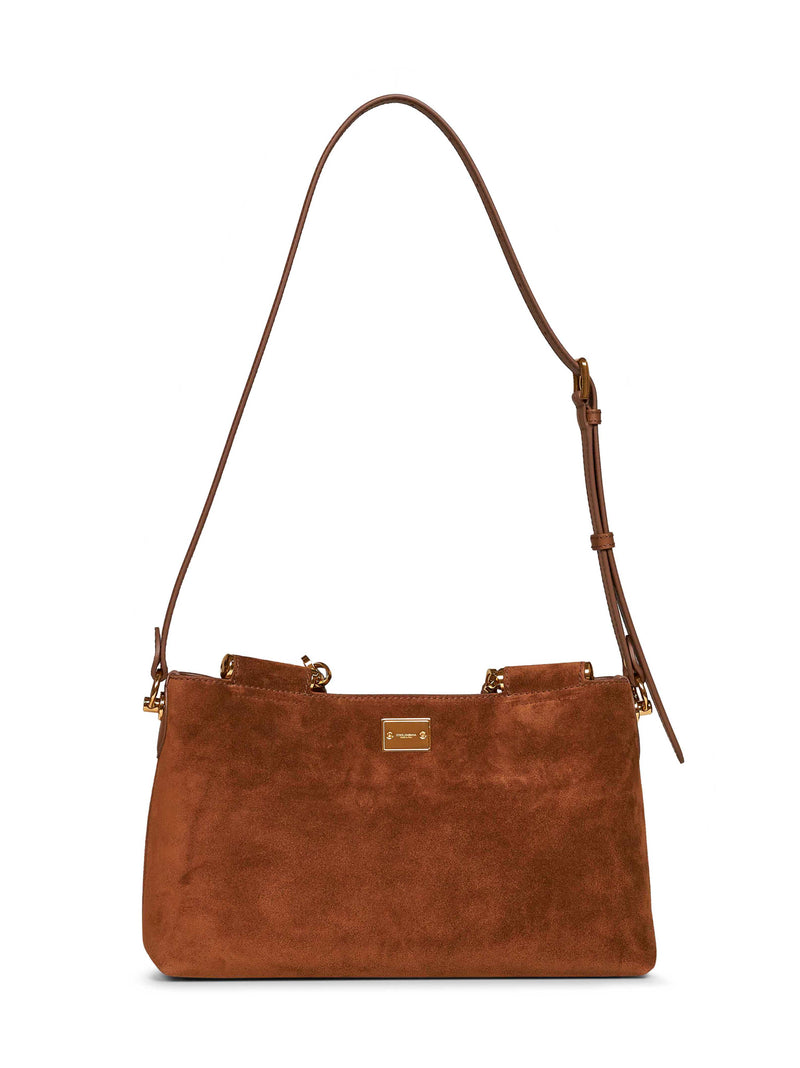 Dolce & Gabbana Vittoria Shoulder Bag — Camel Calf Leather