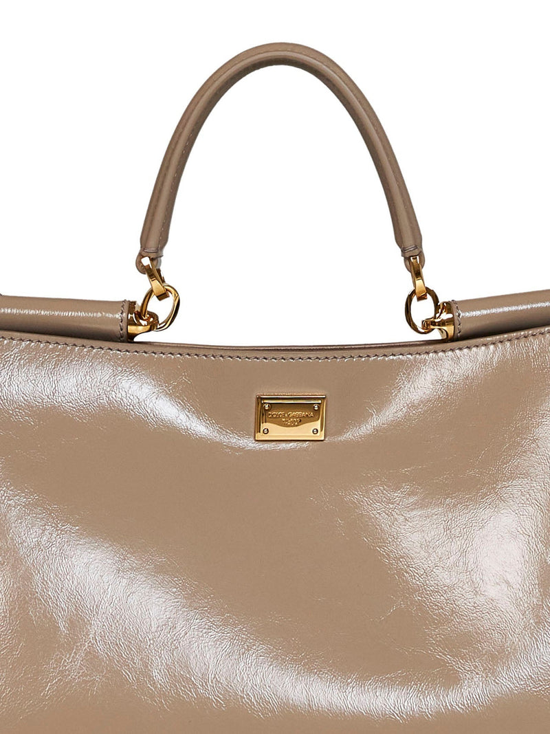 Dolce & Gabbana Vittoria Shoulder Bag — Beige Calf Leather