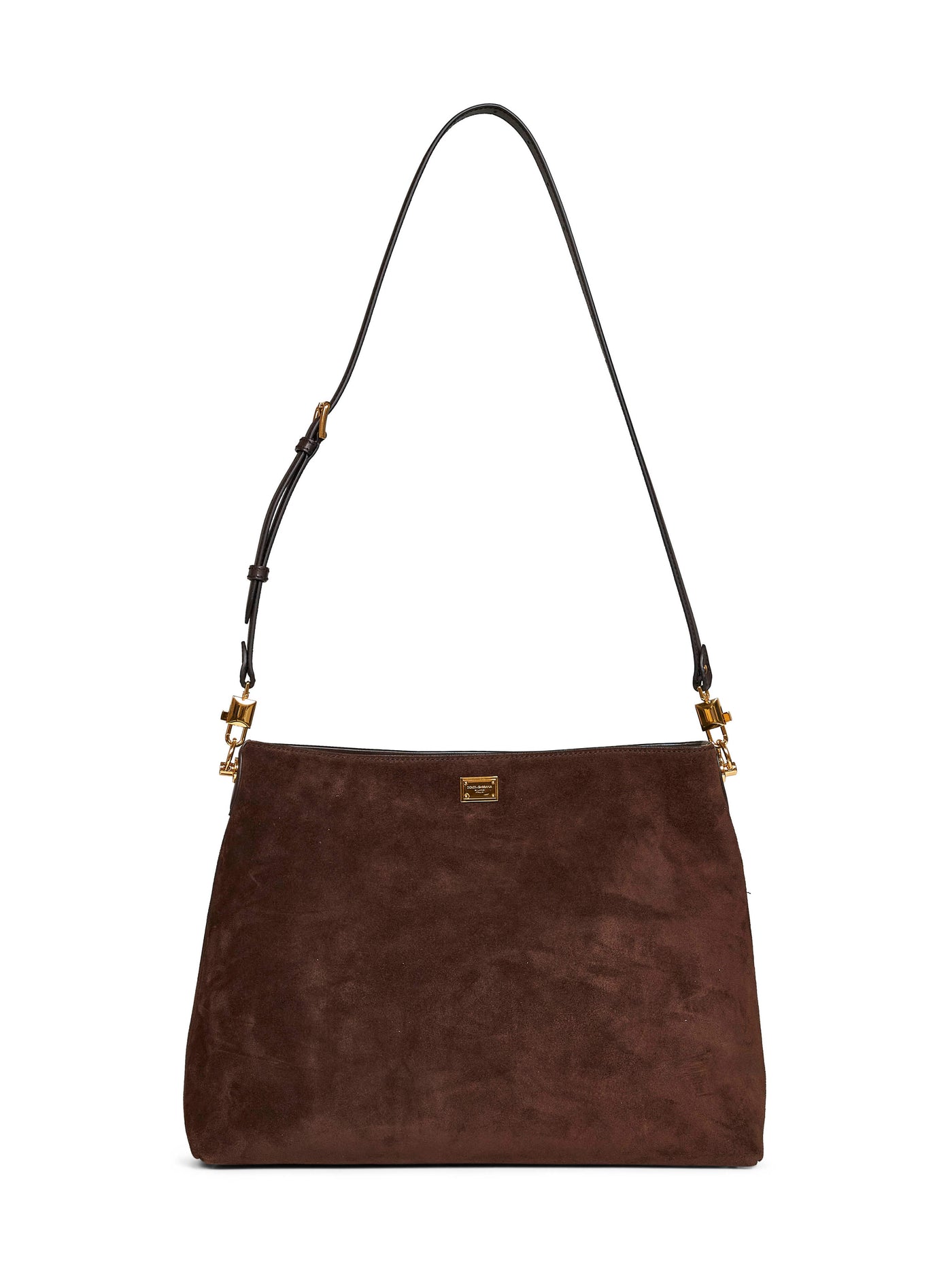 Dolce & Gabbana Vittoria Shoulder Bag — Brown Calf Leather