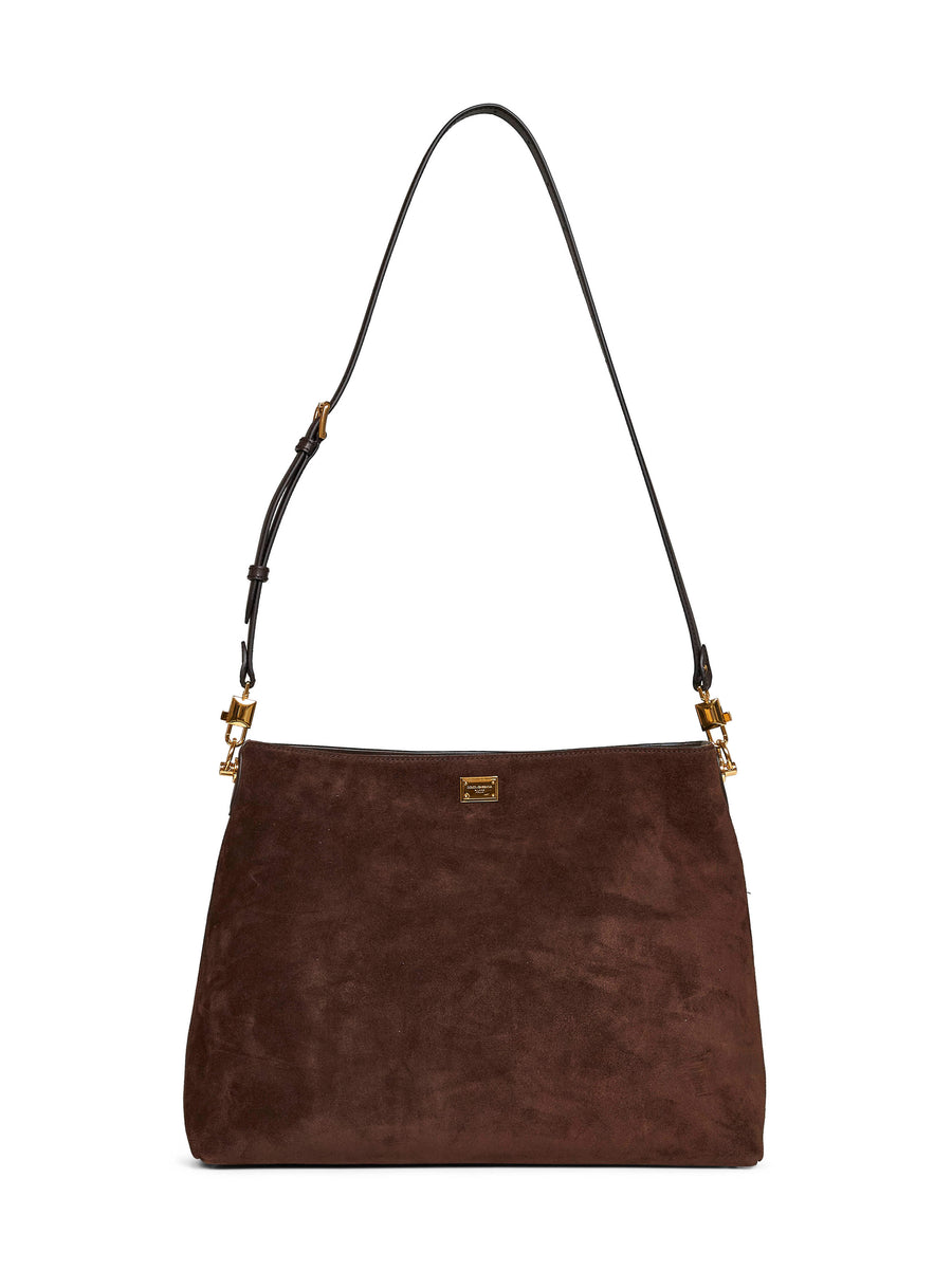 Dolce & Gabbana Vittoria Shoulder Bag — Brown Calf Leather