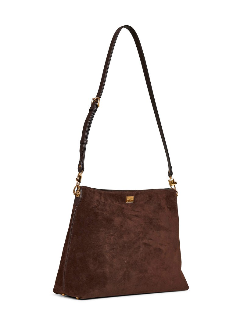 Dolce & Gabbana Vittoria Shoulder Bag — Brown Calf Leather