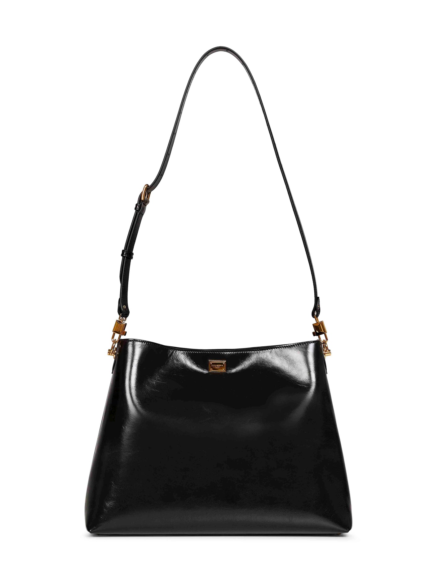 Dolce & Gabbana Shoulder Bag — Black Calf Leather