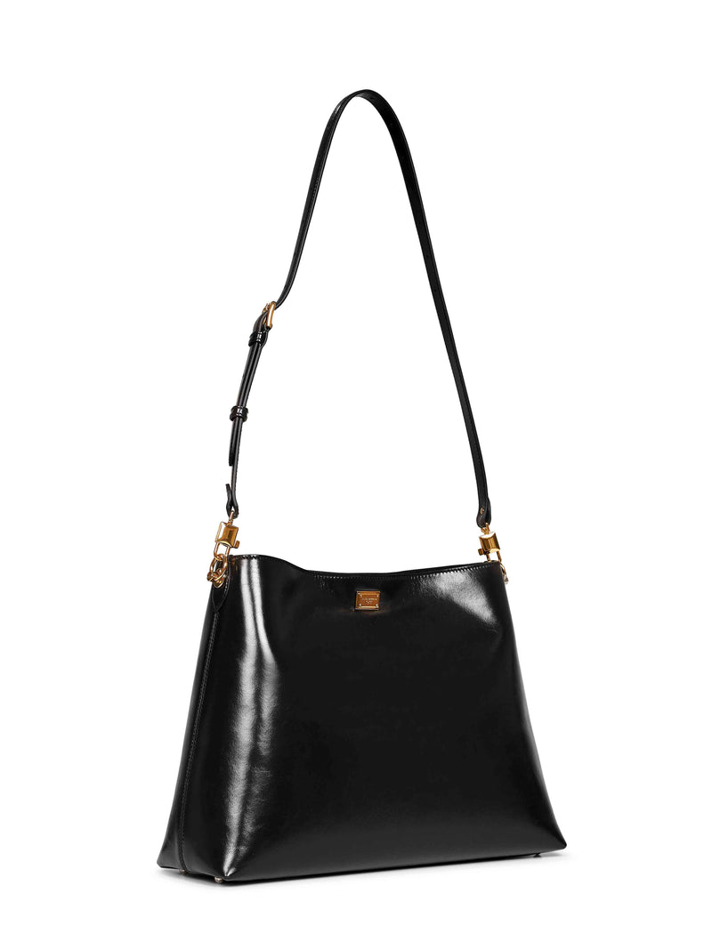Dolce & Gabbana Shoulder Bag — Black Calf Leather