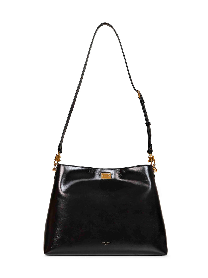 Dolce & Gabbana Shoulder Bag — Black Calf Leather