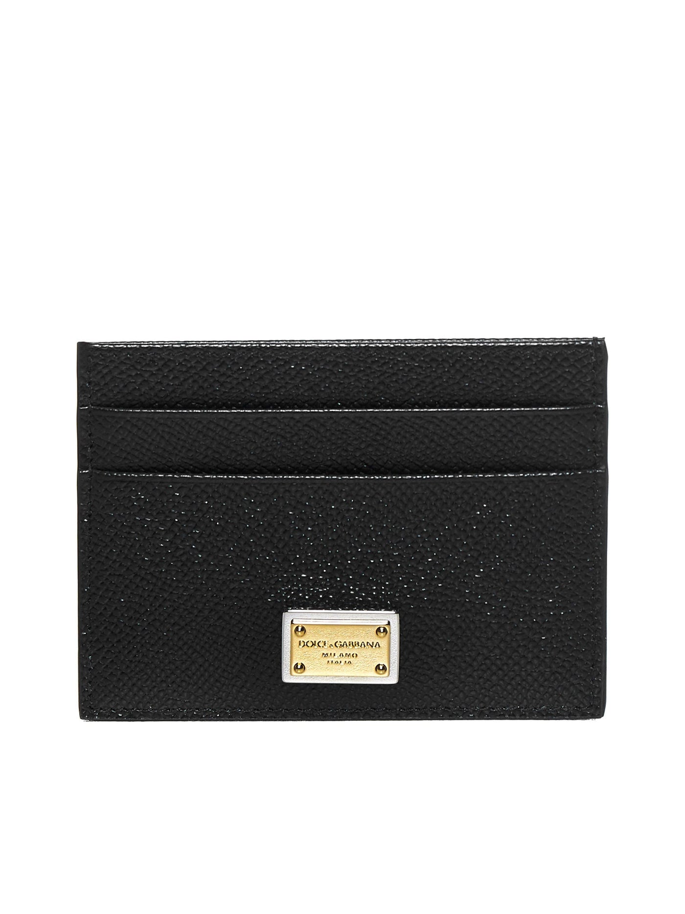 Dolce & Gabbana Saffiano Leather Card Case — Black Calf Cases