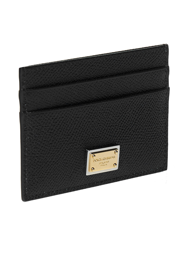 Dolce & Gabbana Saffiano Leather Card Case — Black Calf Cases