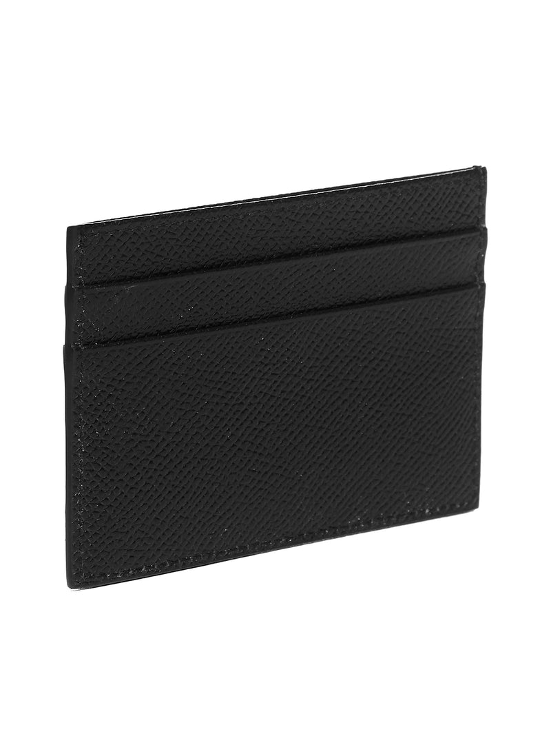 Dolce & Gabbana Saffiano Leather Card Case — Black Calf Cases