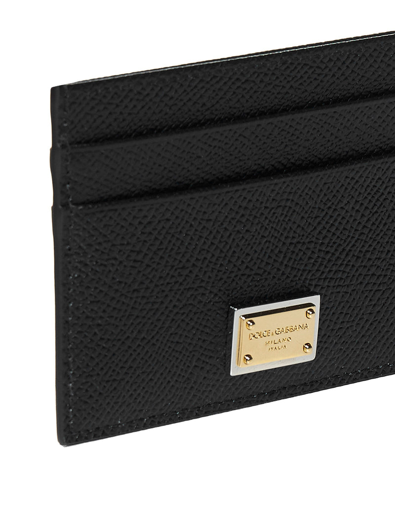 Dolce & Gabbana Saffiano Leather Card Case — Black Calf Cases