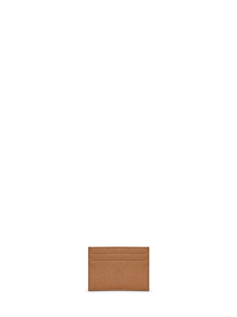Dolce & Gabbana Caramel Calf Leather Card Case — Wallets Purses