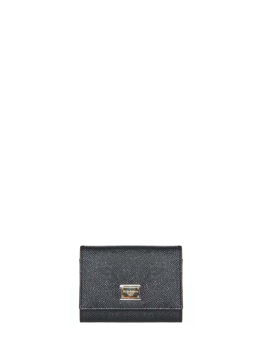 Dolce & Gabbana Dauphine Wallet — Black Calf Leather Purses