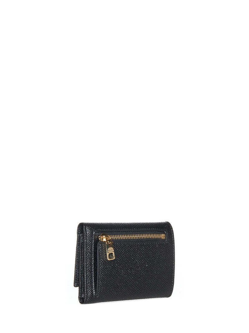 Dolce & Gabbana Dauphine Wallet — Black Calf Leather Purses