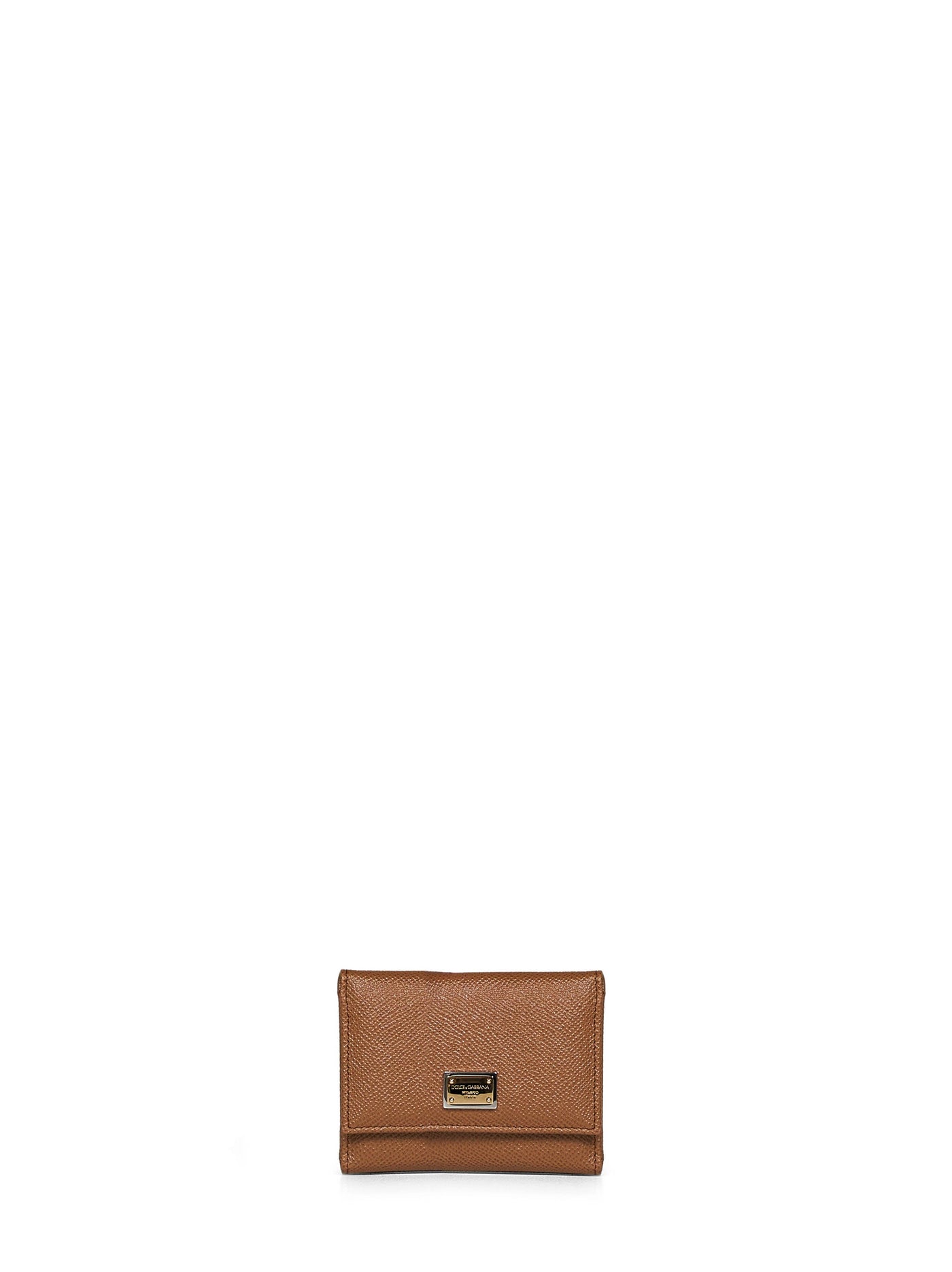 Dolce & Gabbana French Flap Calfskin Wallet — Camel Calf Leather
