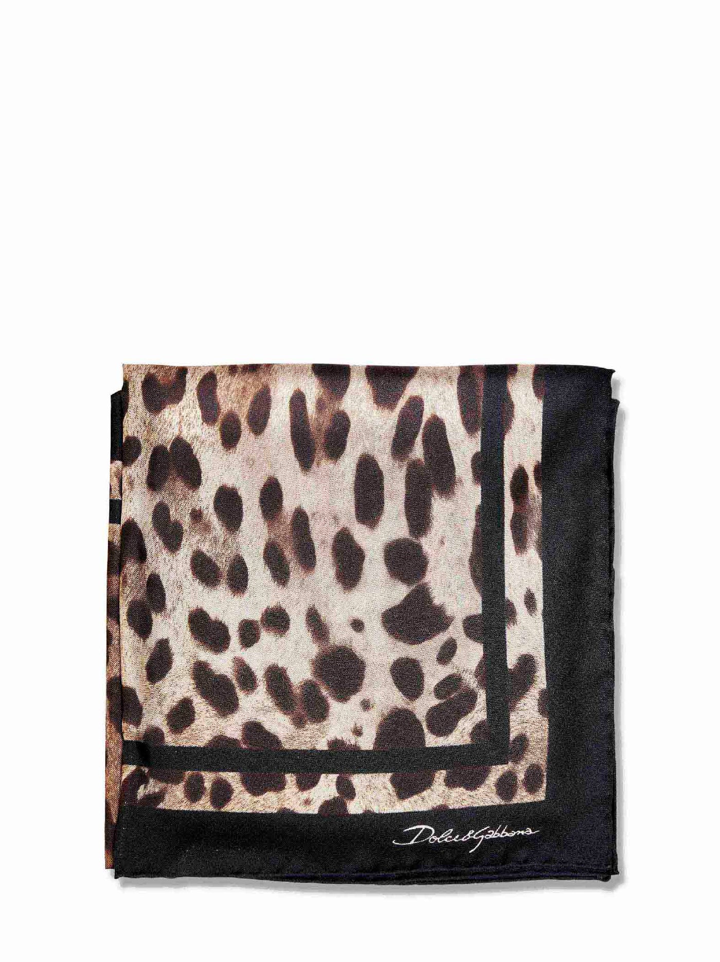 Dolce & Gabbana Silk Leopard-Print Scarf — Multicolor Scarfs